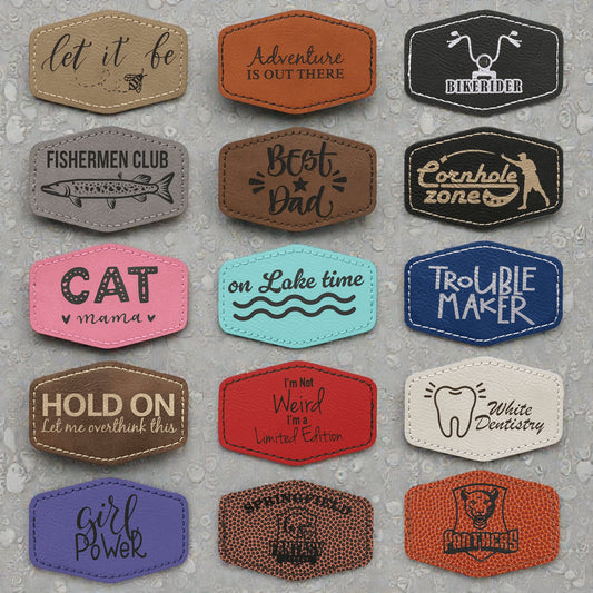 3"x2" Stitched Hexagon Patch