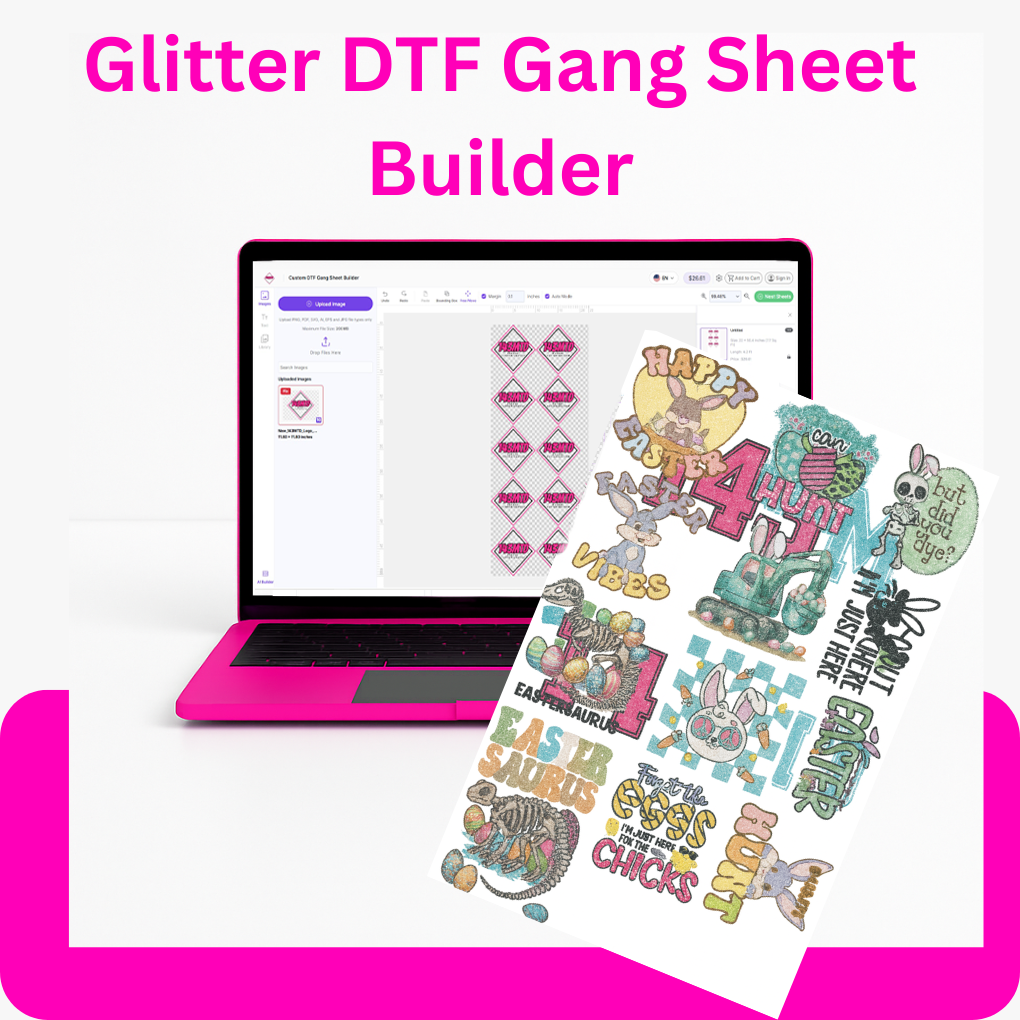 Glitter DTF Gang Sheet Builder